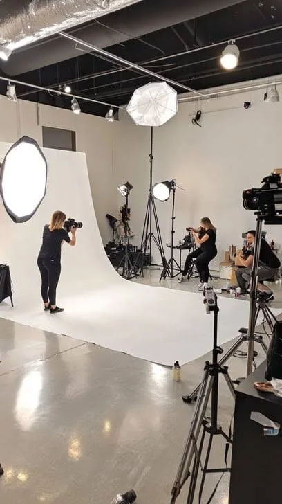 Studio lighting rig setup